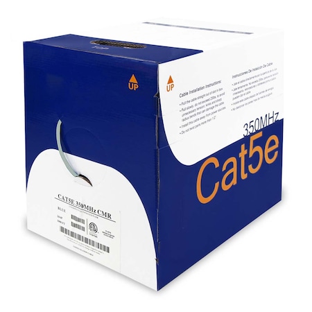 CAT5e Solid Wire Bulk CMR Cable- 1000ft- Gray